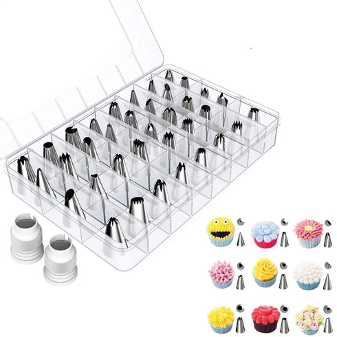 AussieSuperStore Homeware Supplies 42pcs Professional Cake Decorating Designer Tool Stainless Steel tip Set 42pcs Professional Cake Decorating Designer Tool Set | Baking Tools BK42DECORTIPS